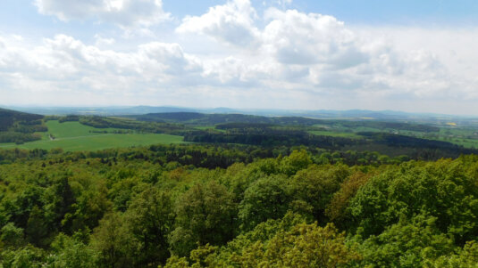 Blick auf die Landschaft der Oberlausitz